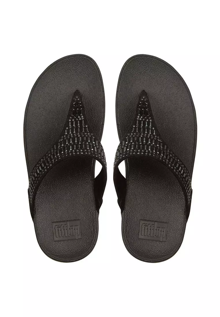 FitFlop INCASTONE Toe-Thong Sandals - Black (L84-001)