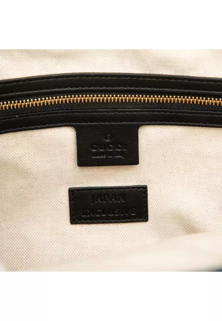 Pre-Loved Gucci Denim Embroidered Tiger Tote