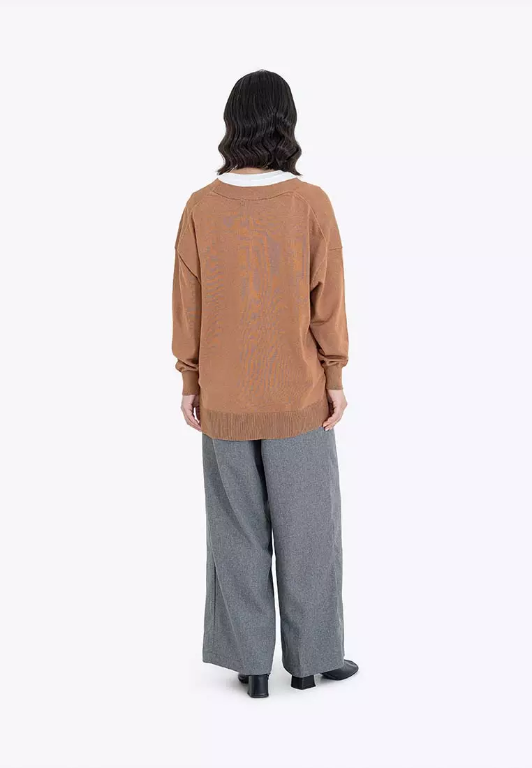 Earth Music & Ecology - Kanami Loose V-Neck Cardigan