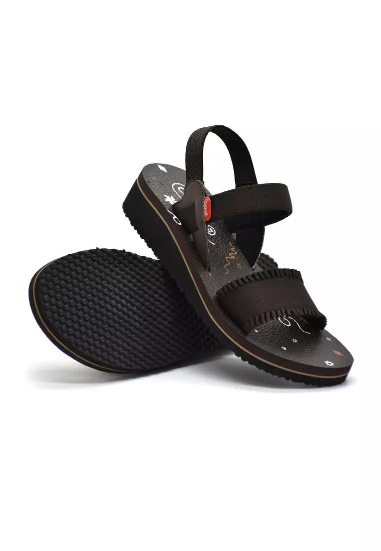 Carvil Sandal Wanita Melista-TB Black/Brown