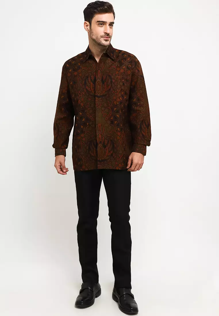 BATIK TALENTA EXCLUSIVE Lengan panjang DOBBY SOGAN QR 18