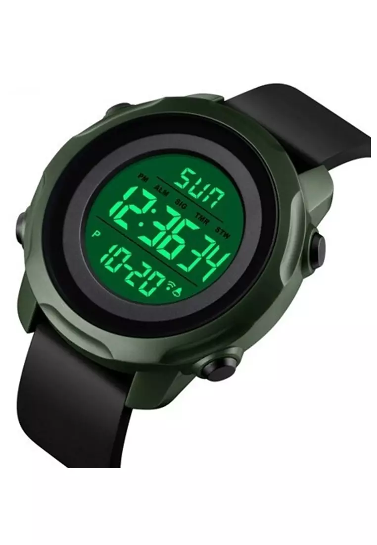 Jam Tangan Digital Sporty Pria Waterproof Strap Tali Material Silicone 1540 ORIGINAL