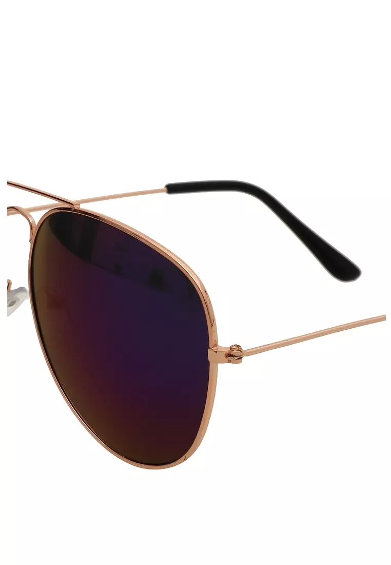 Adkins Kacamata Aviator Pria Mirror Lens UV Protection Frame Material Alloy ORIGINAL - Dark Blue