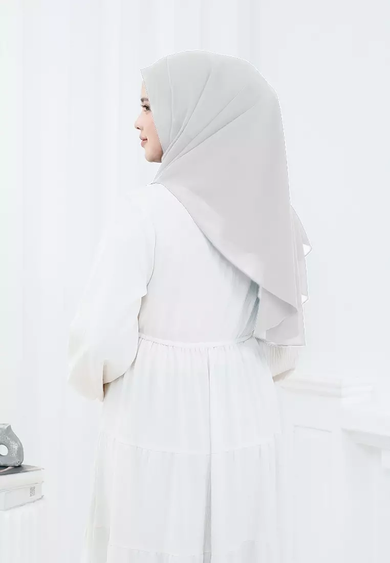 HIJAB INSTAN ZHAZA - SILVER GREY