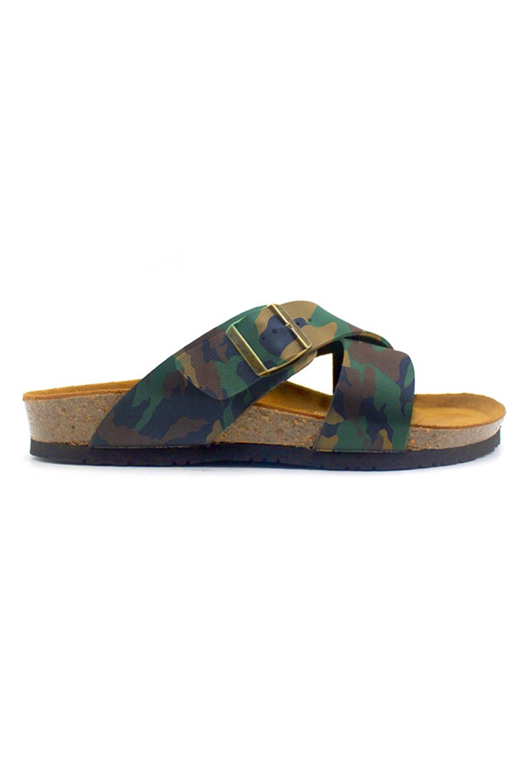 Frankfurt - Camouflage Leather Sandals & Flip Flops