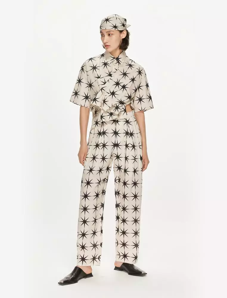 Loose Star Pattern Everyday Casual Short Sleeve Shirt