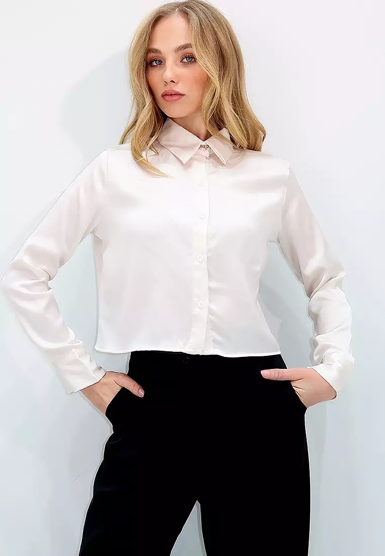 Satin Crop Shirt