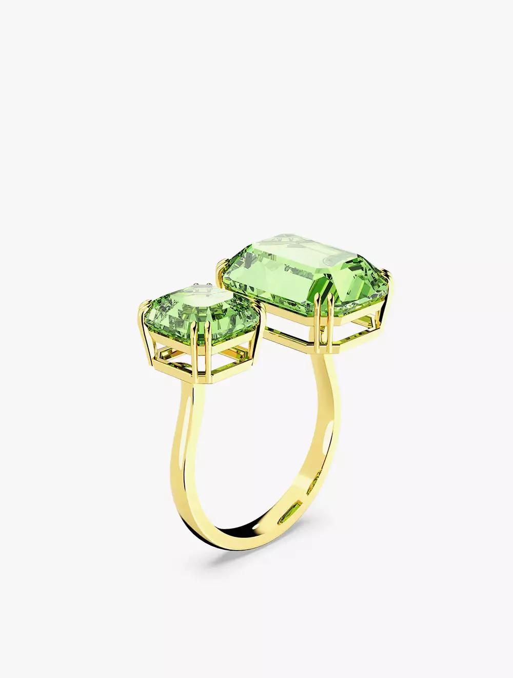 Swarovski Numina Ring Set, Green Crystals, Gold-tone Finish