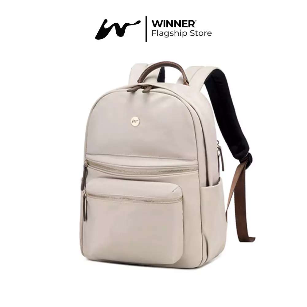 Tas Ransel Laptop 13 inch Oxford Anti-Air Backpack Korean Style (T14-028-6528) Warna Khaki 13 inch