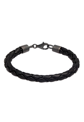 Jual Kuzzoi Perhiasan Pria Perak Asli Silver Gelang Leather Braided Round Hitam Original Zalora Indonesia