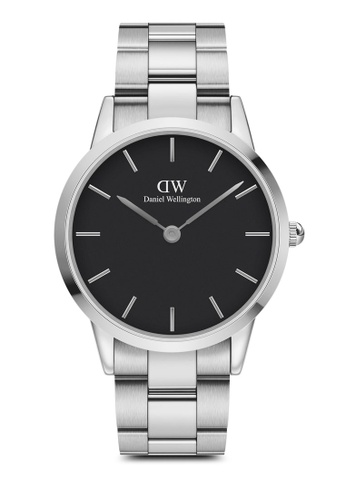 Daniel Wellington silver Iconic Link Black Dial 40mm Men's Stainless Steel Watch with Link Strap - Sliver - Male watch Watch for men - DW OFFICIAL F9966AC5B39004GS_1