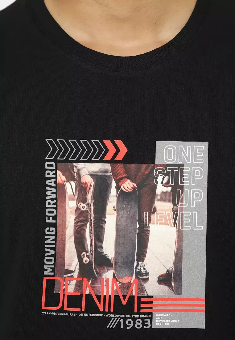 POLICE T-Shirt Cotton Combed Sablon Raster Pria 207280031