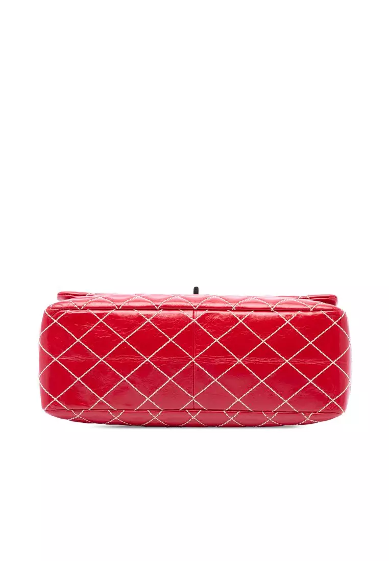Pre-Loved Chanel Quilted Glazed Calfskin Reissue 2.55 Surpique Double Flap 227