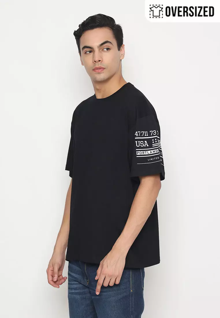 NX T-Shirt Cotton Combed Tebal Oversized Pria 2079370481