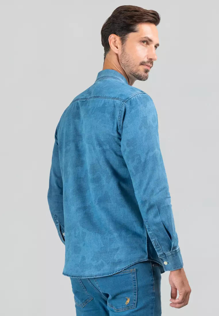 Polo Haus - Men’s Signature Fit Camouflage Theme L/S Shirt