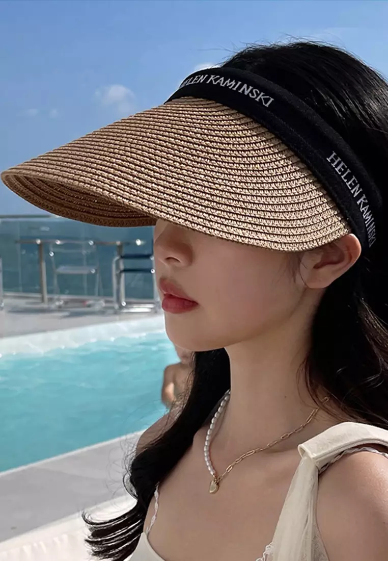 Sunscreen Sunshade Empty Top Woven Straw  Hat Cap A22062401KIBK