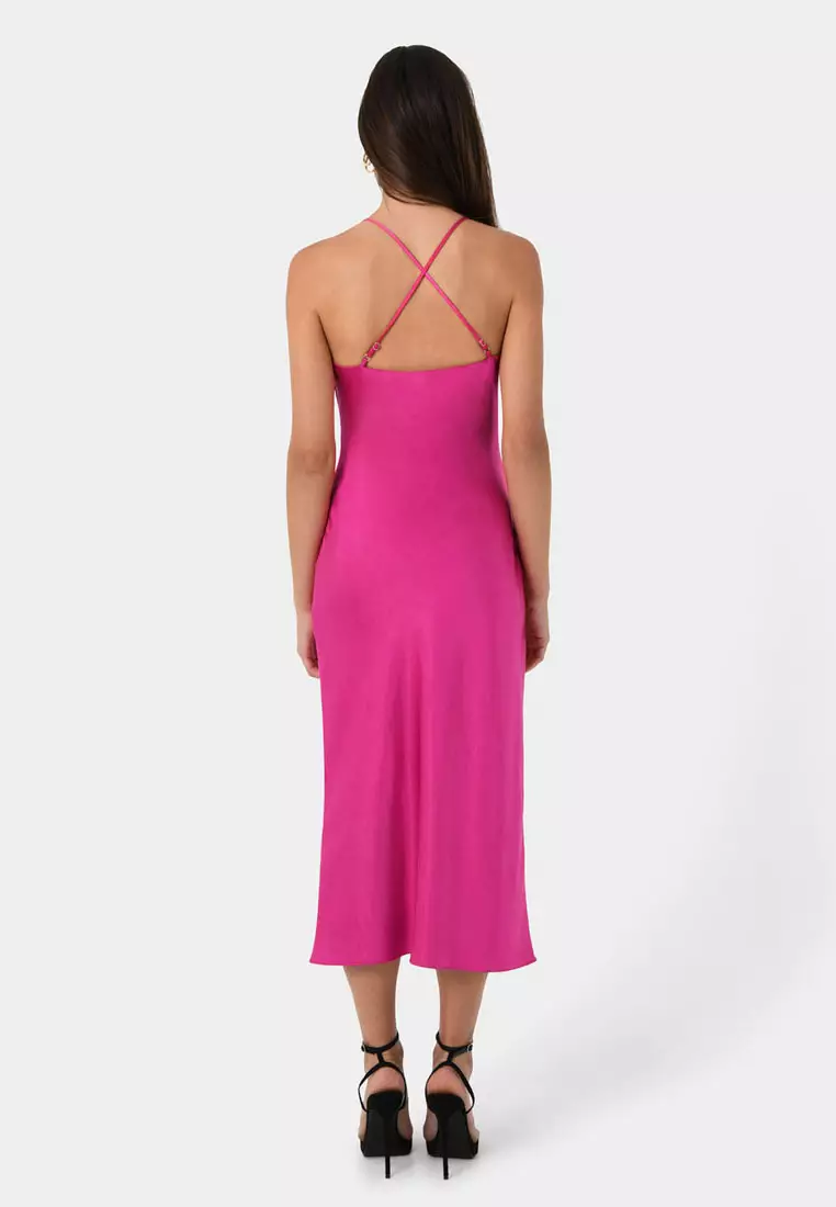 Samaya Satin Midi Dress