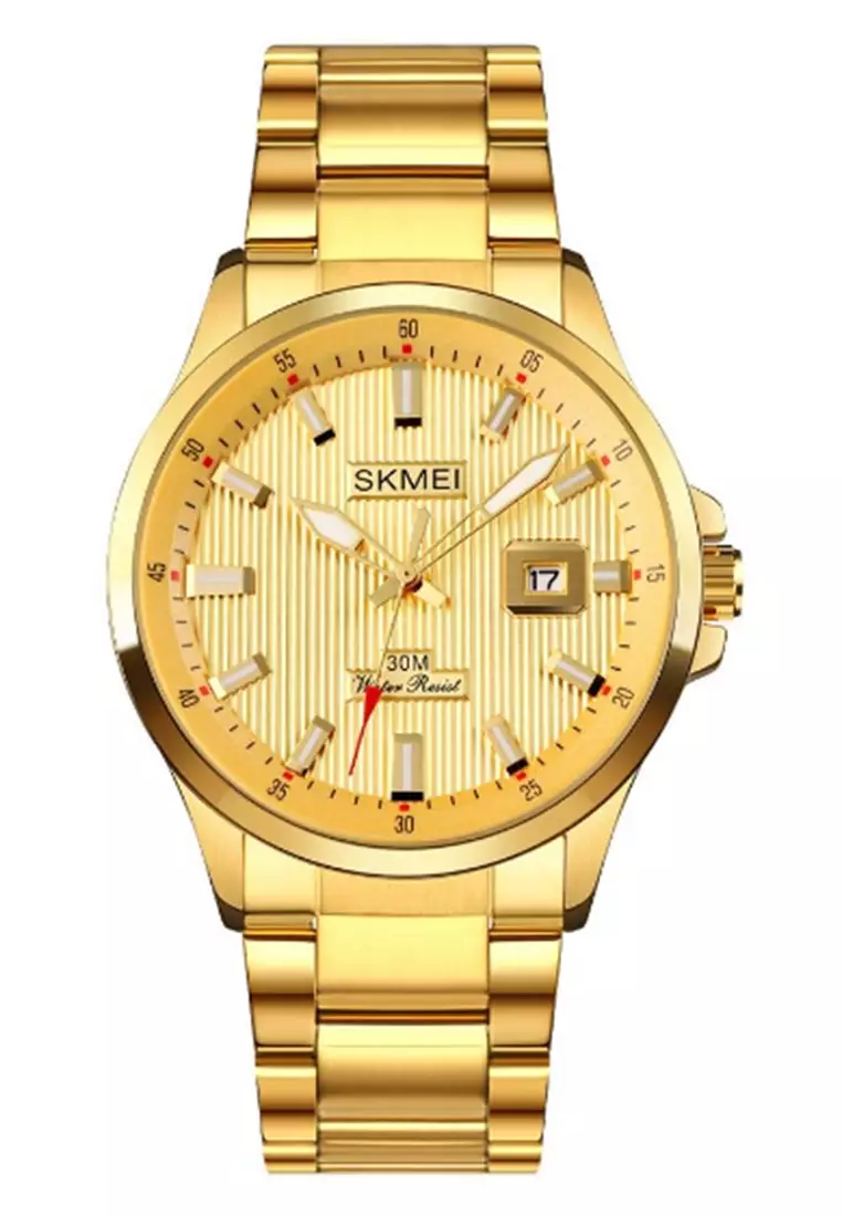 Jam Tangan Analog Pria Waterproof Many Function Strap Tali Material Stainless Steel TR10 ORIGINAL