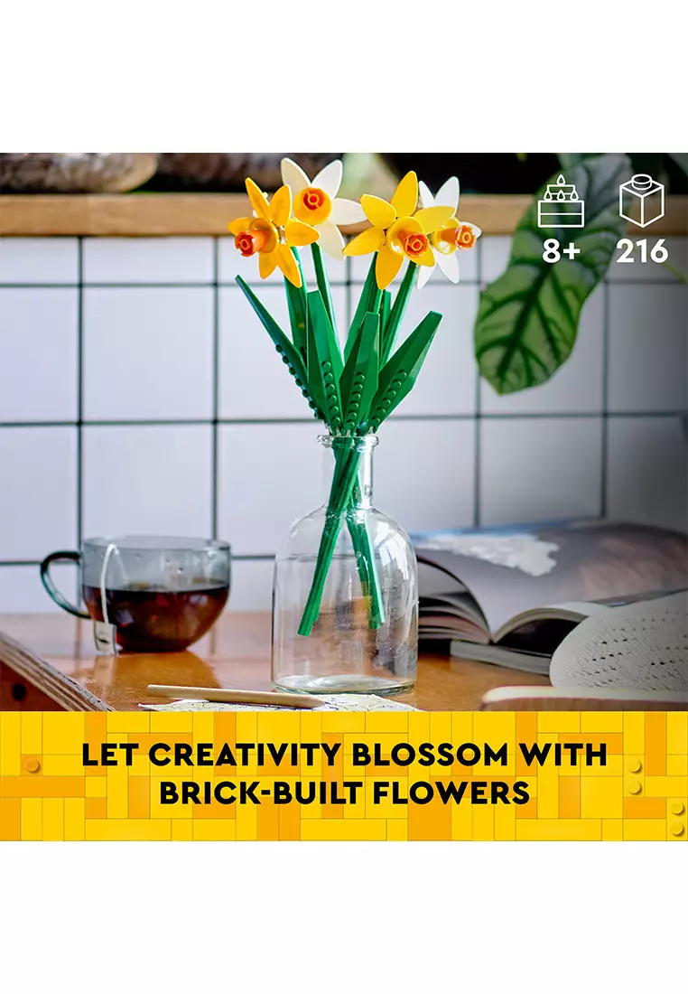 LEL Flowers 40747 Daffodils, Age 8+, Building Blocks, 2024 (216pcs)