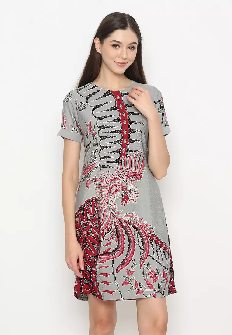 My Aksa Batik Wanita Dress Furing Dobby Byrna Barnesh