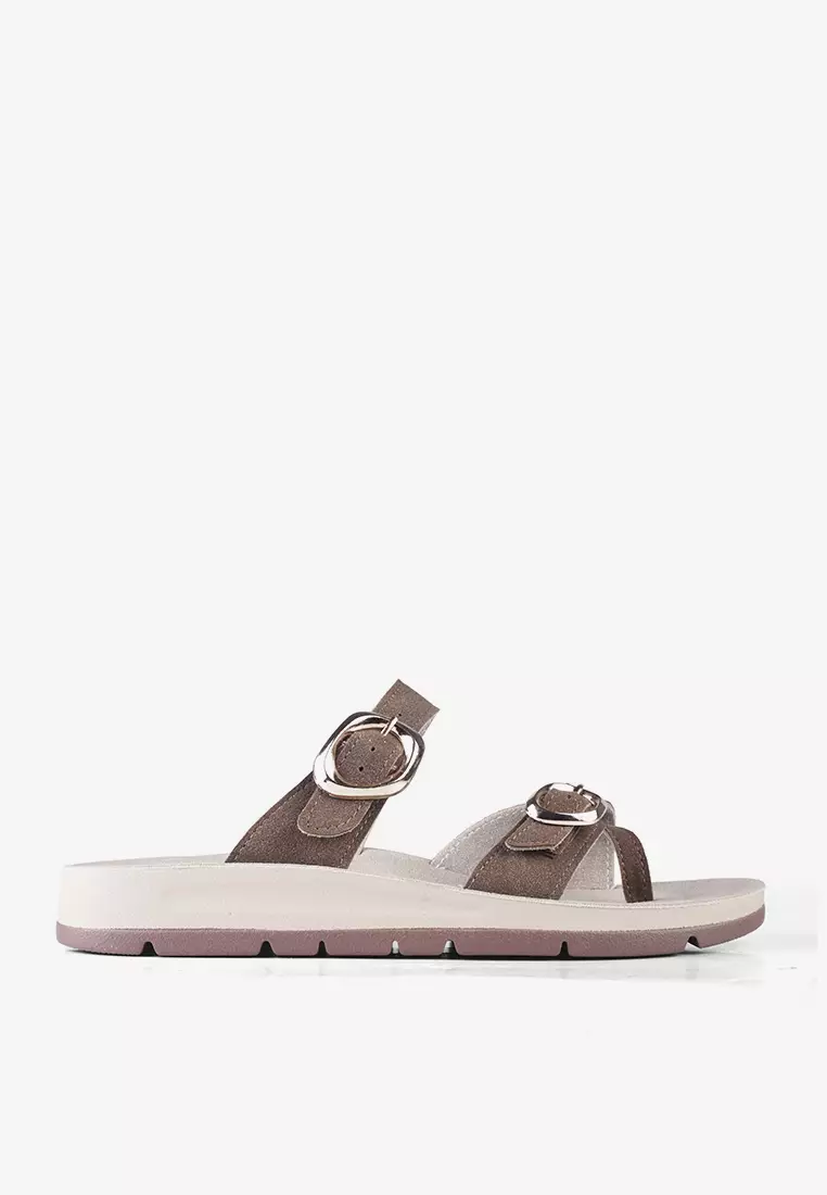Sandal Slip on Wanita Casual Buckle Daily L.Aino 01