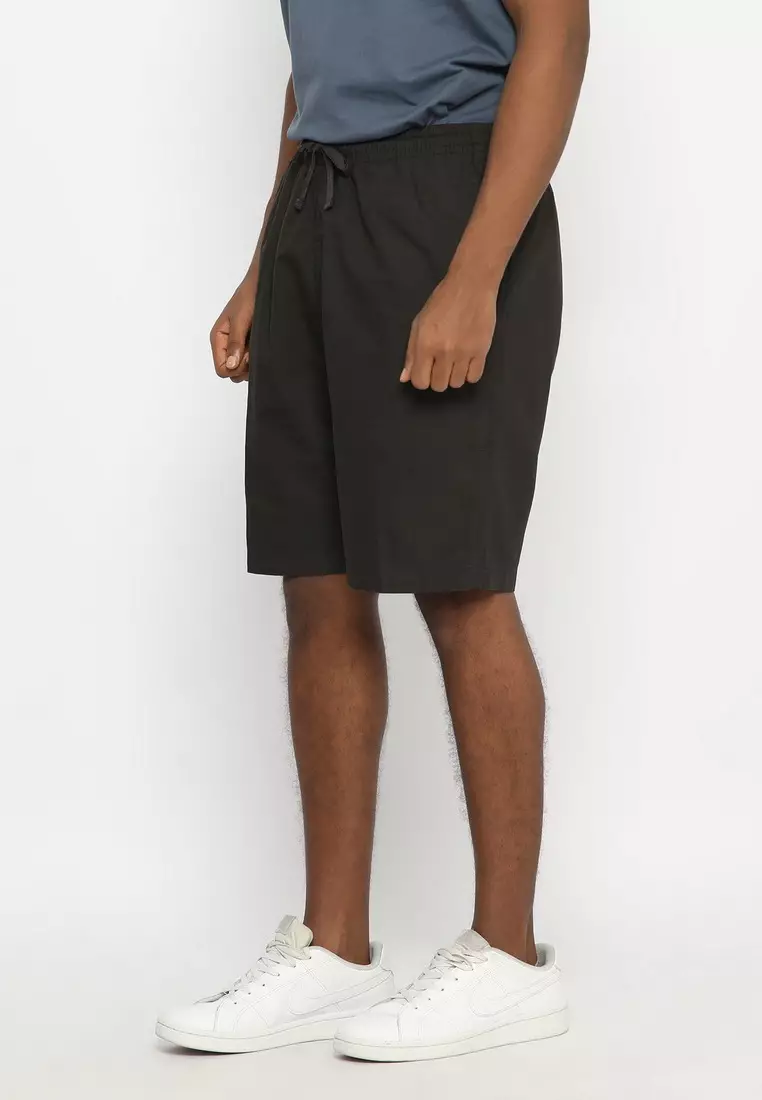 RBJ Celana Pendek Karet Polos Cotton Dark Army Pria