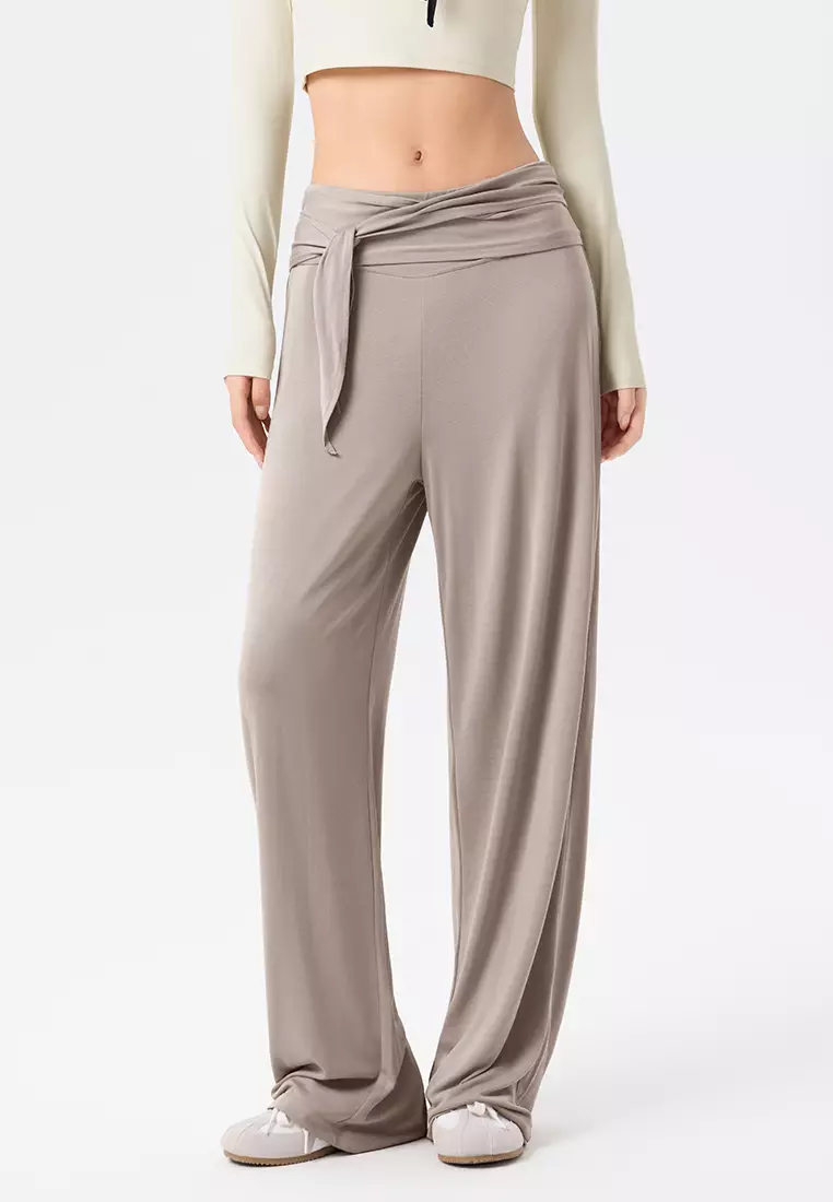 Low Waist Draped Wide Leg Pants DSG-DWL125601