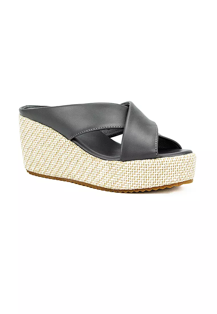 Women's Wedge Sandals LW 26010 Gray C44