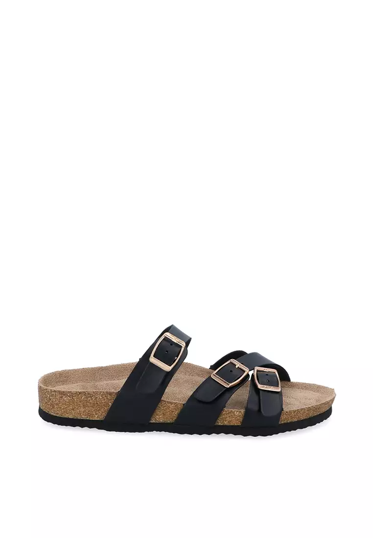 Discount on Carlo Rino  shoes - SKU: Black Kayla Buckle Flats