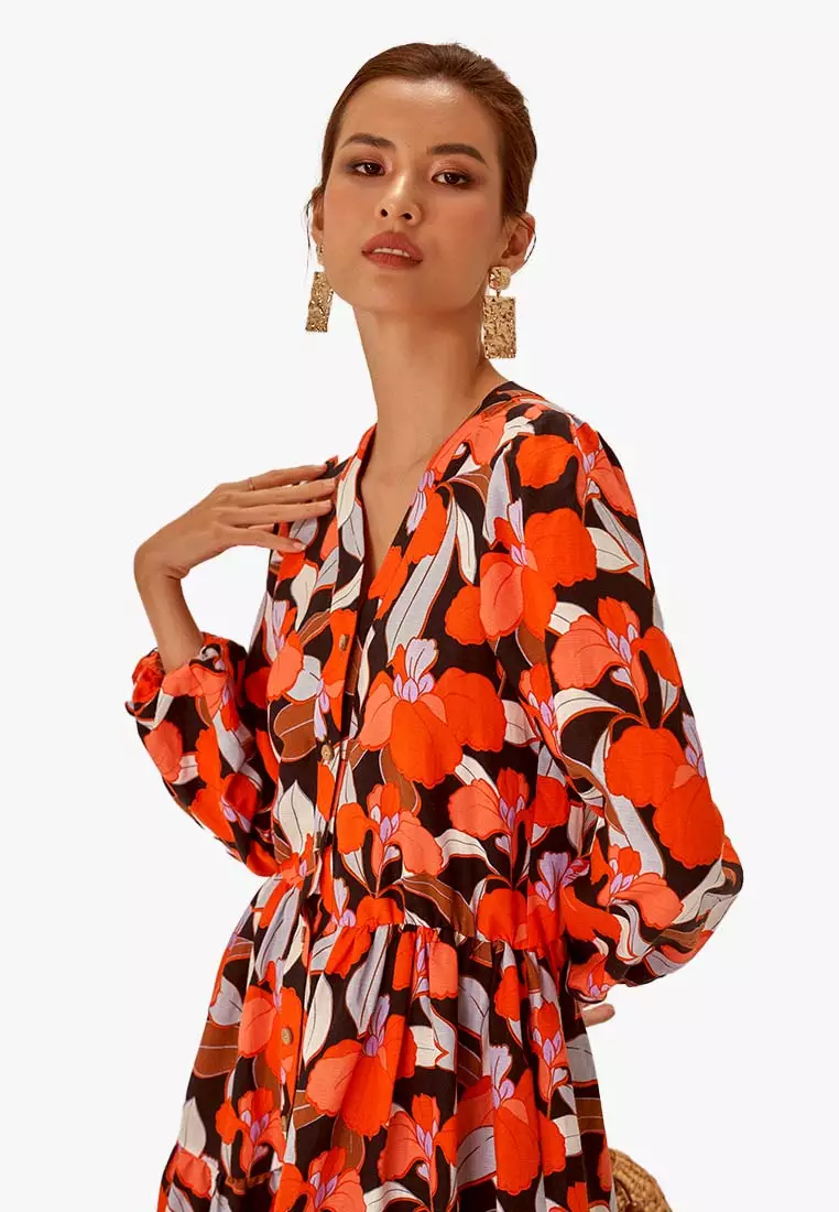 Fly Sky Maxi Linen Dress