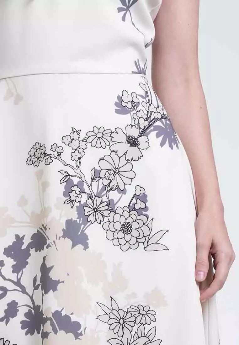 Anya V-Neck Floral A-Line Dress