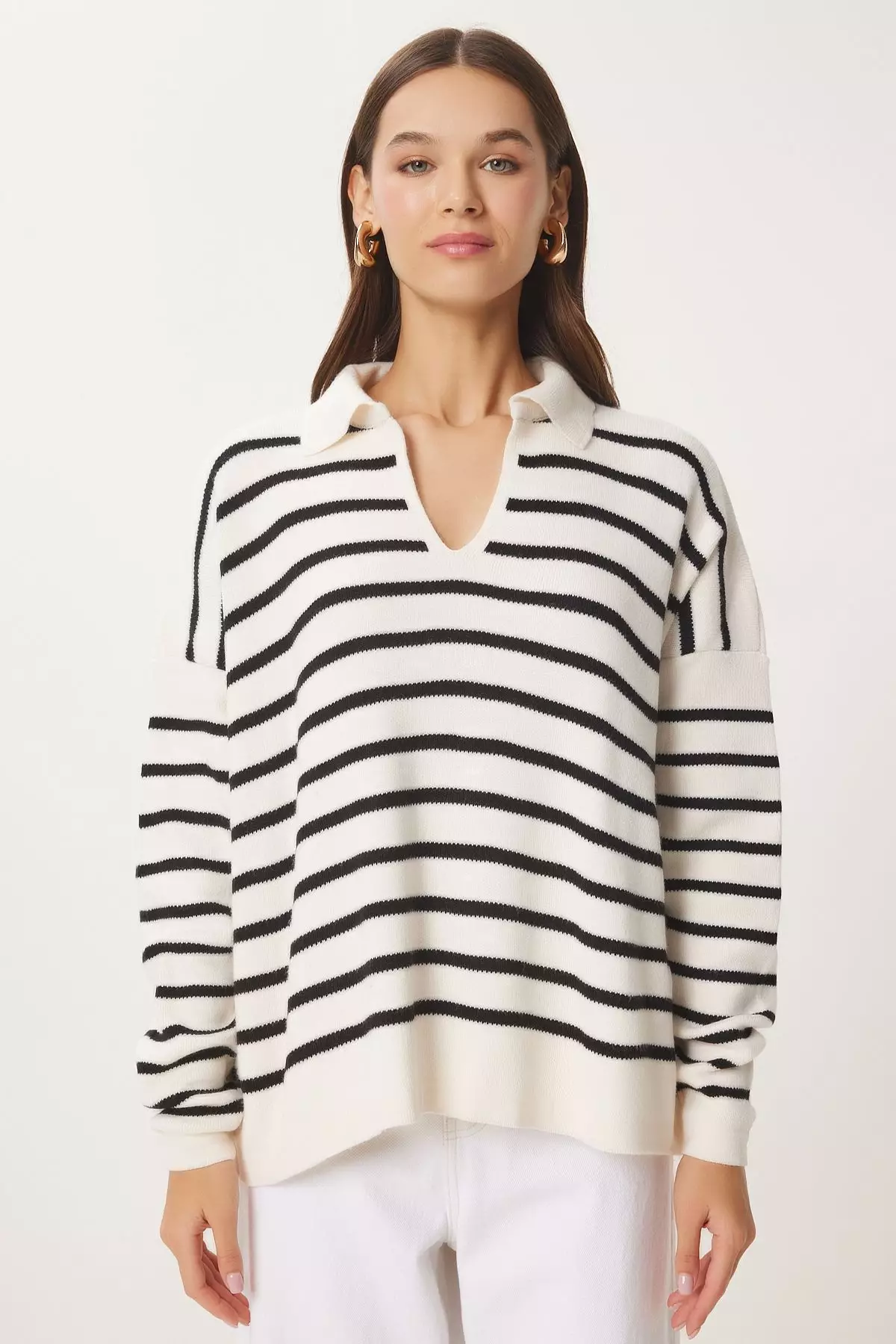 Polo Collar Knitwear Sweater