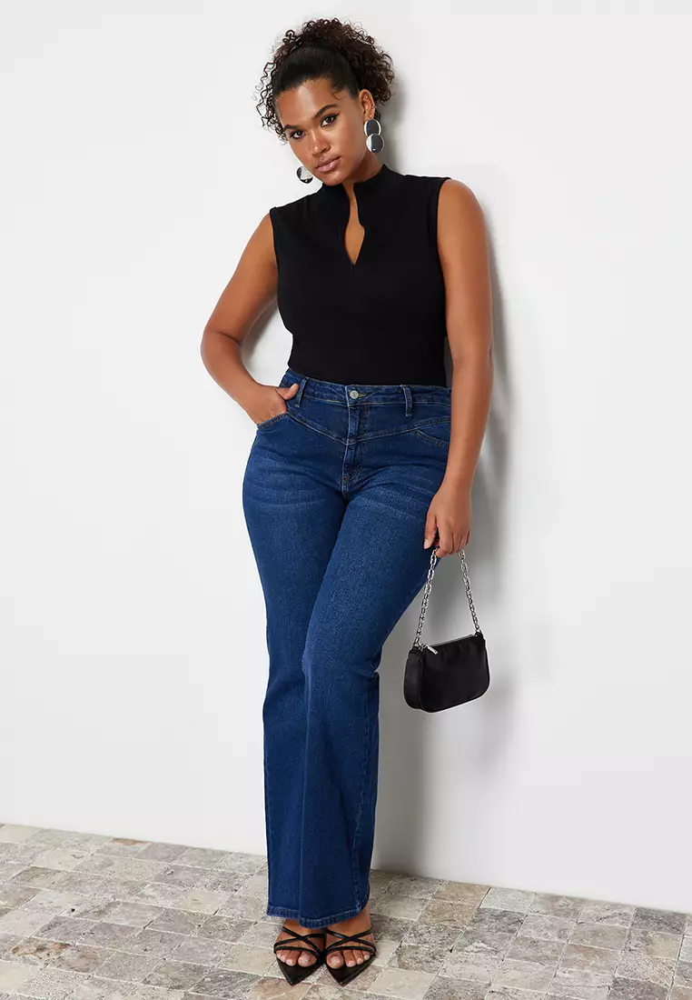 High Waist Flared Denim Jeans