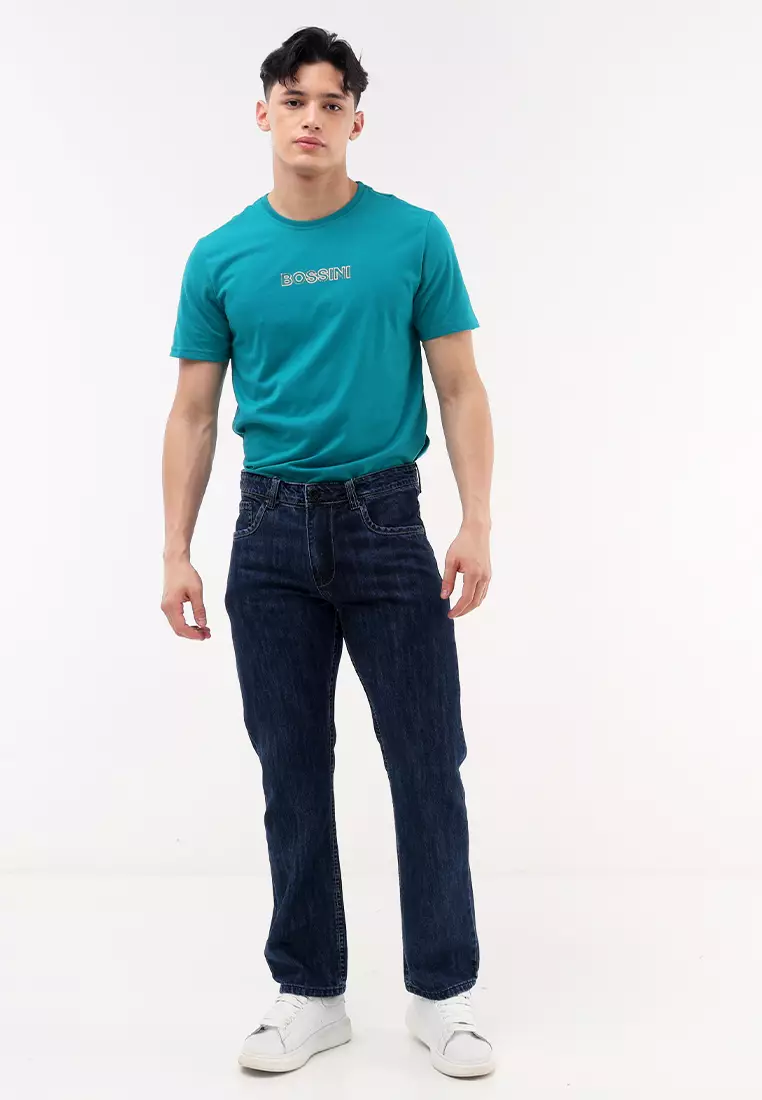 Denim Long Slim Tapered Jeans