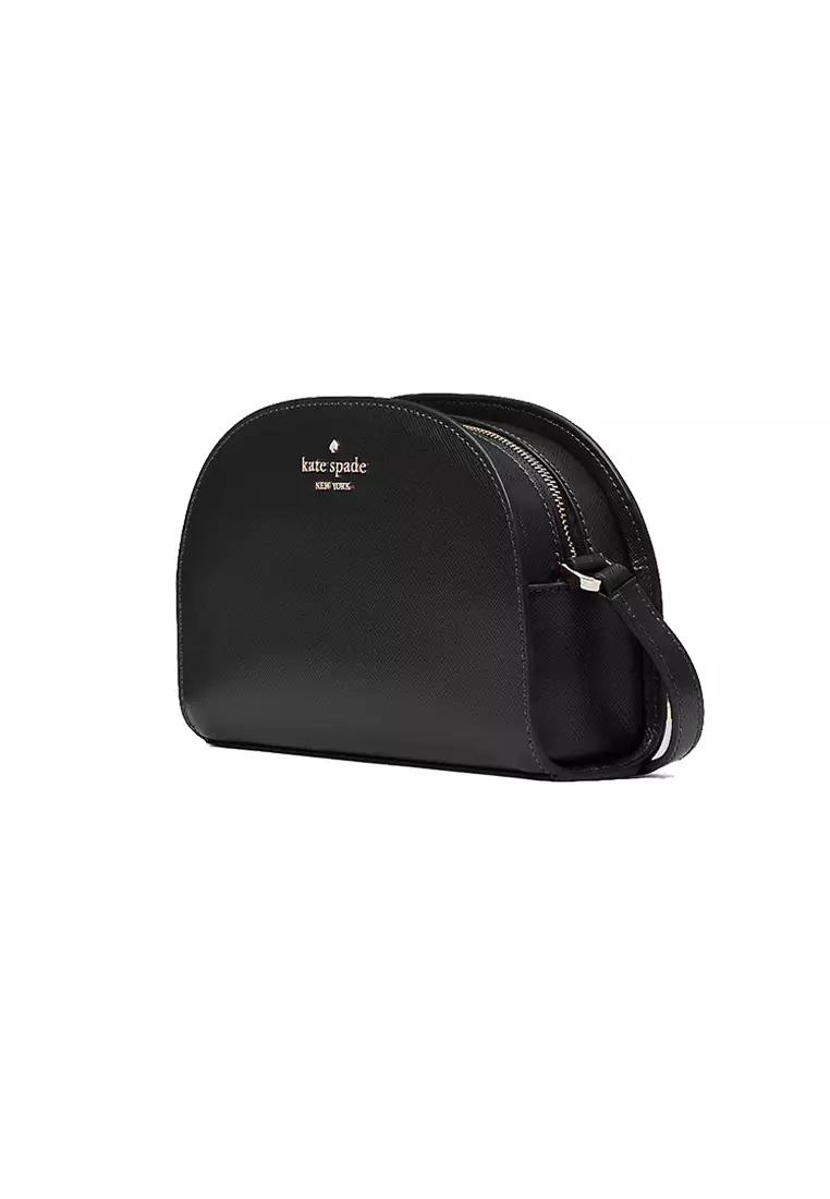Kate Spade Perry Leather Dome Crossbody Bag Black K8697