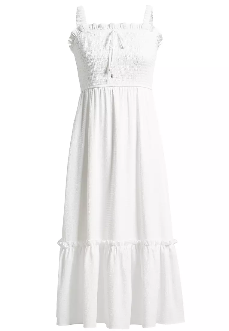 Sleeveless Smocked Bridesmaid Dress