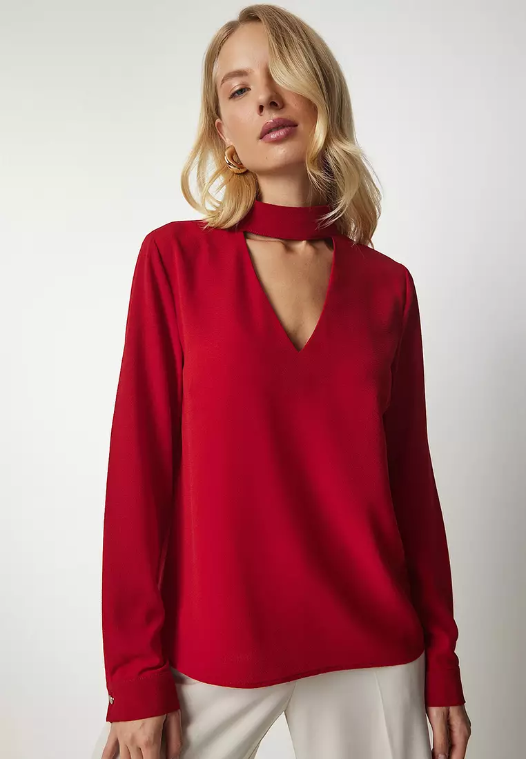 Buy Happiness Istanbul V Neck Blouse Online ZALORA Malaysia