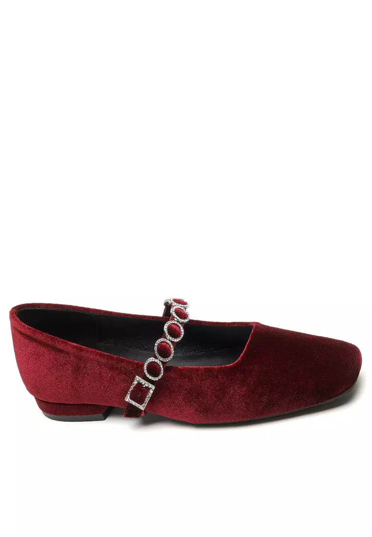 Discount on Twenty Eight Shoes  shoes - SKU: Rhinestone Strap Suede Mary Jane Shoes WW507-98