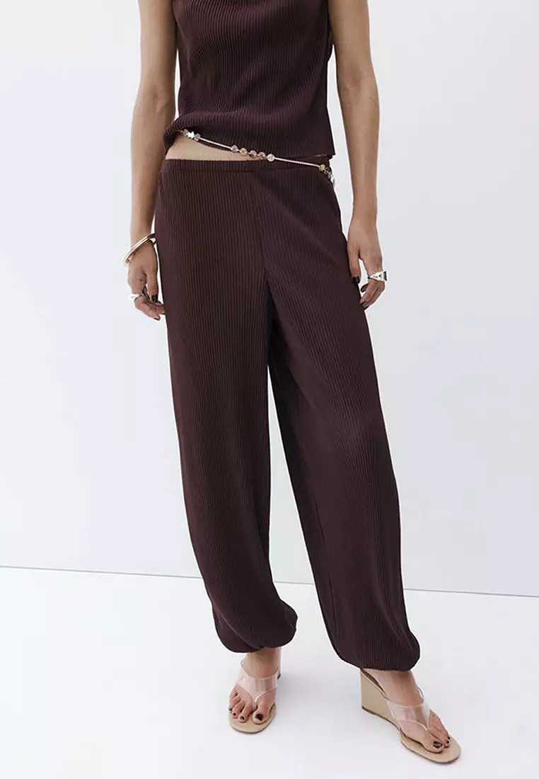 Textured Harem Pants