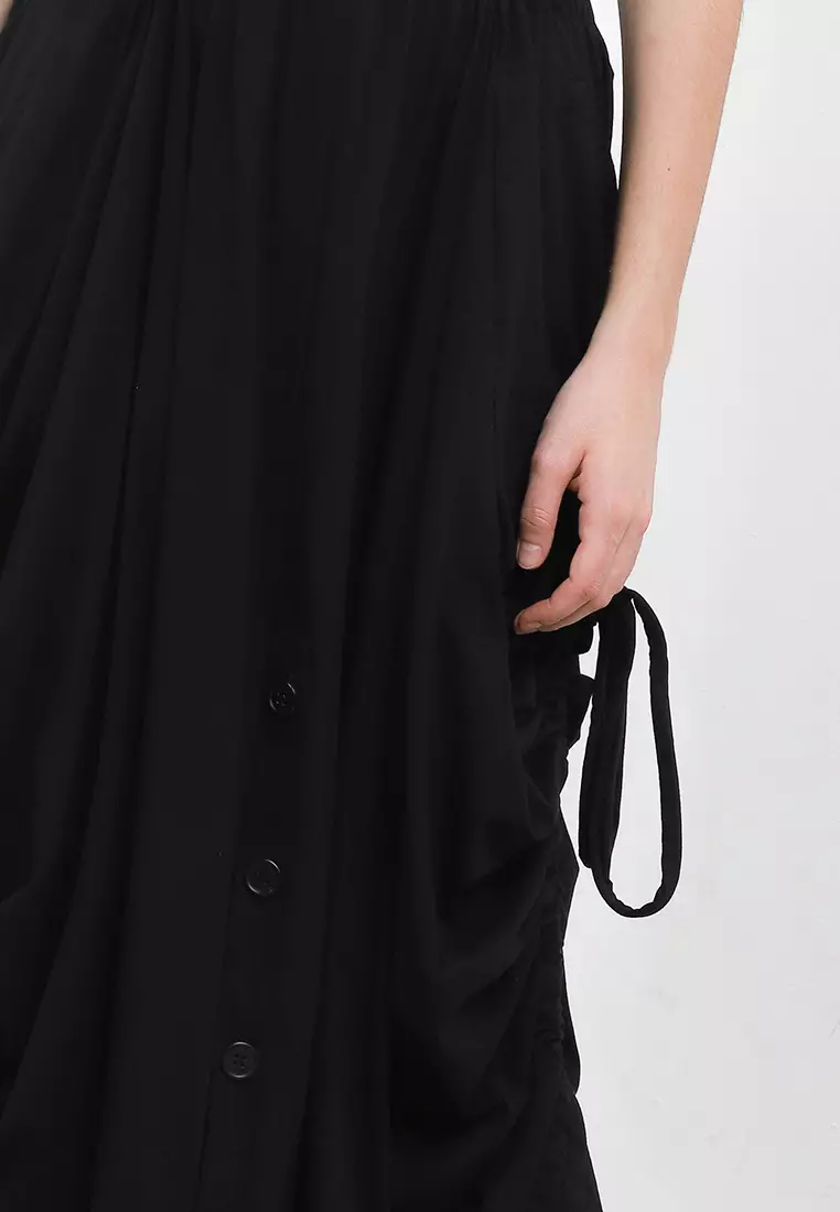 Elastic-waisted PantsSkirt+Button