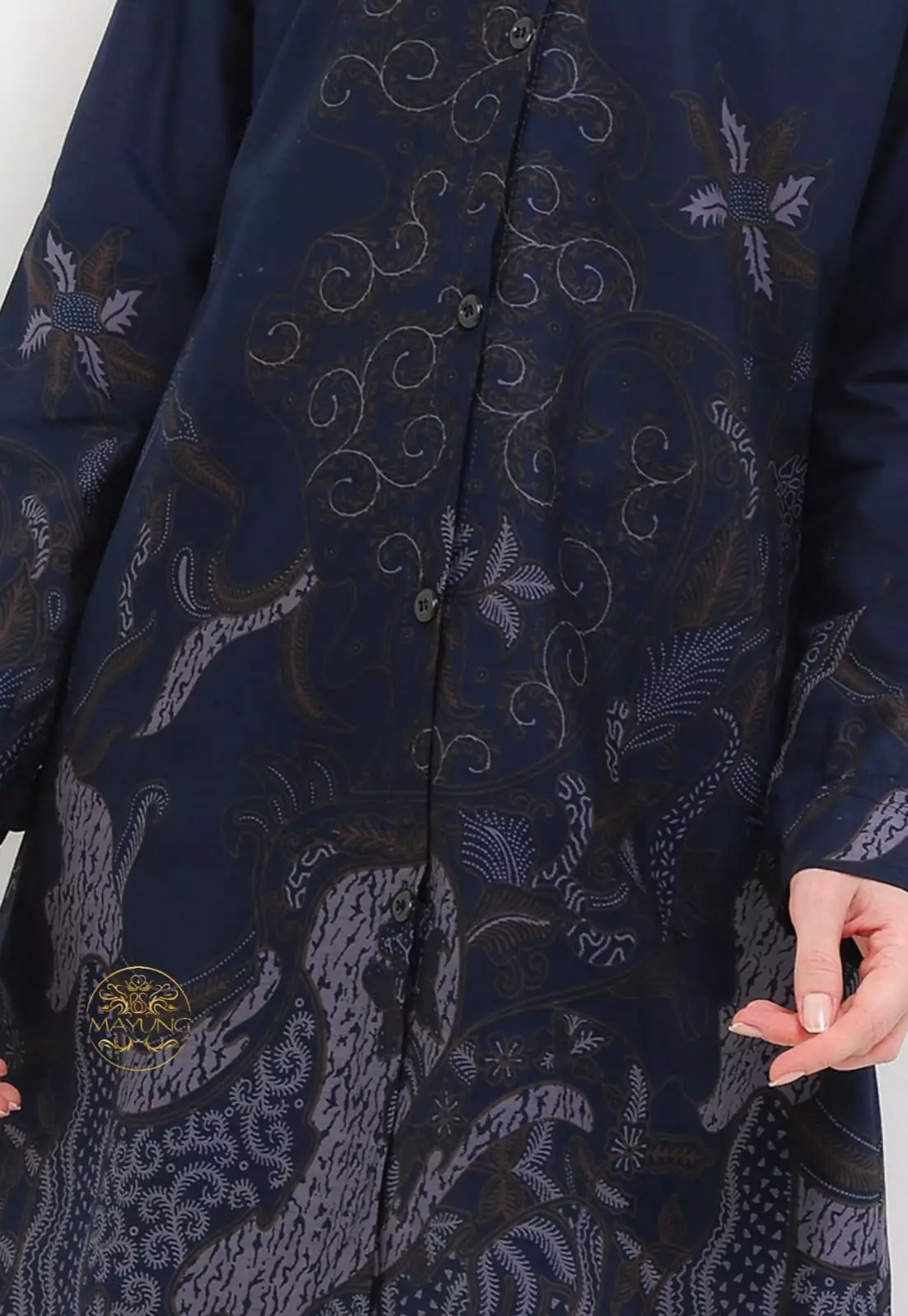 Tunik Batik Reksa Navy Premium NLN