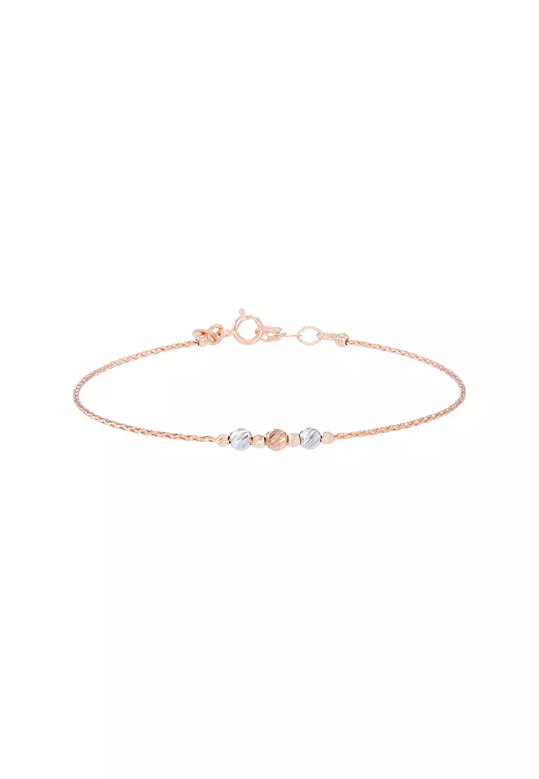 HABIB 585/14K Rose and White Gold Bracelet 714-BR 1F06-WP