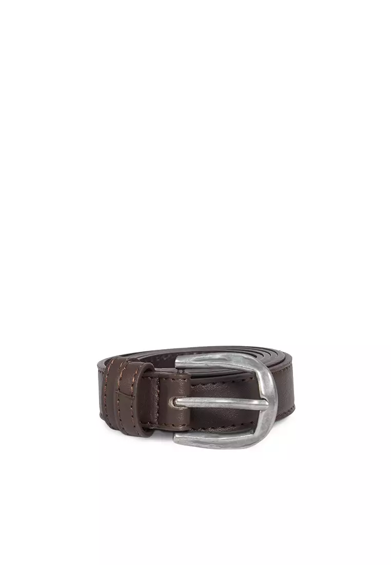 Jual COLORBOX Brown Leather Belt Original 2026 | ZALORA Indonesia