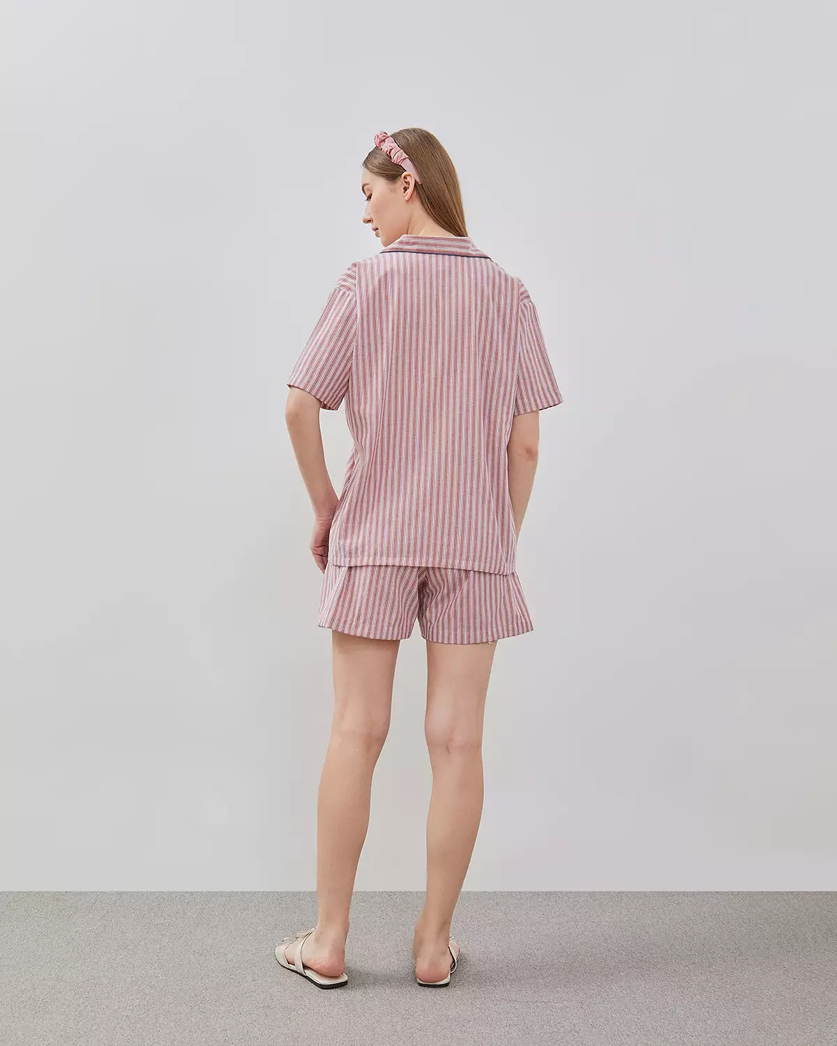 Set Piyama Katun Celana Pendek - Rose Toffe | Baju Tidur Sleepwear Wanita