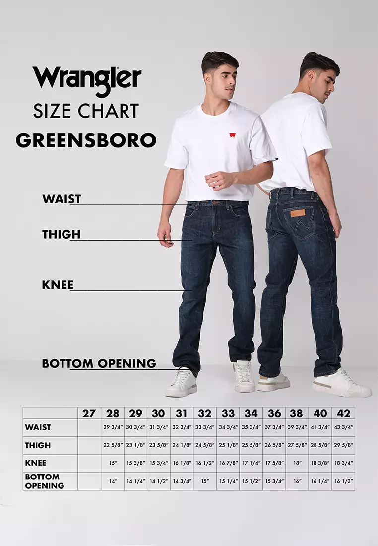 Wrangler Men's Denim Jeans Greensboro Fit
