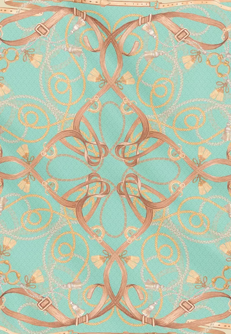 Alexandra Silk Jacquard Square - Verdant