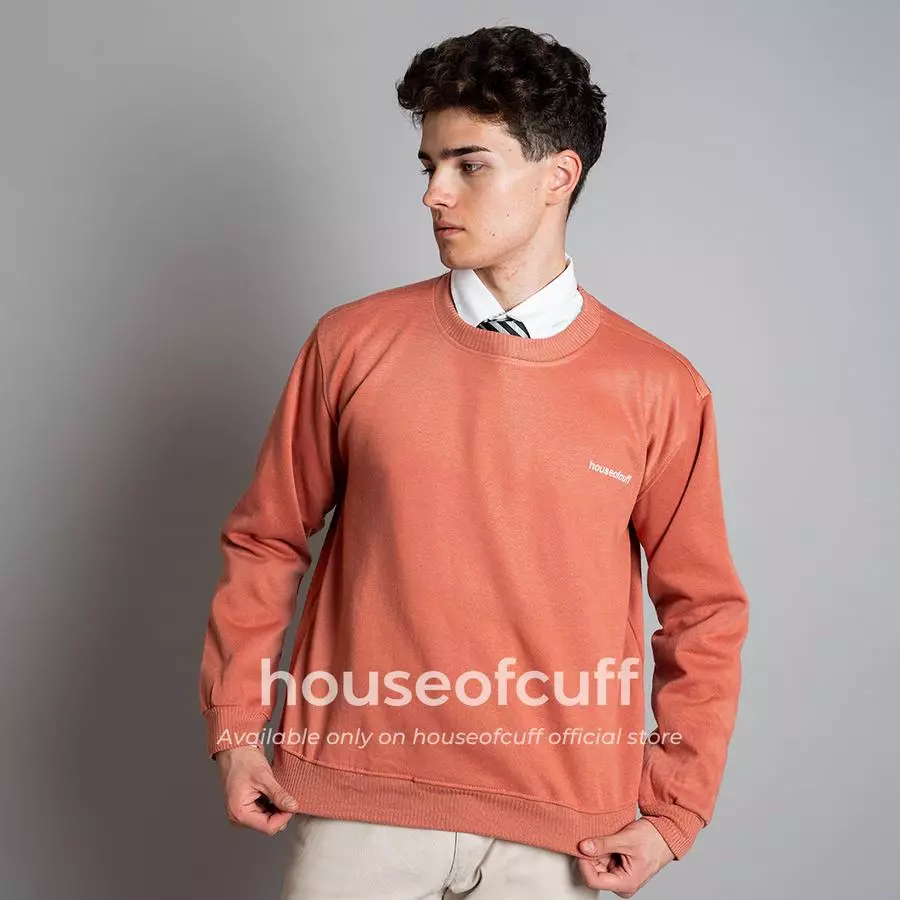 Houseofcuff sweater crewneck basic outer salmon