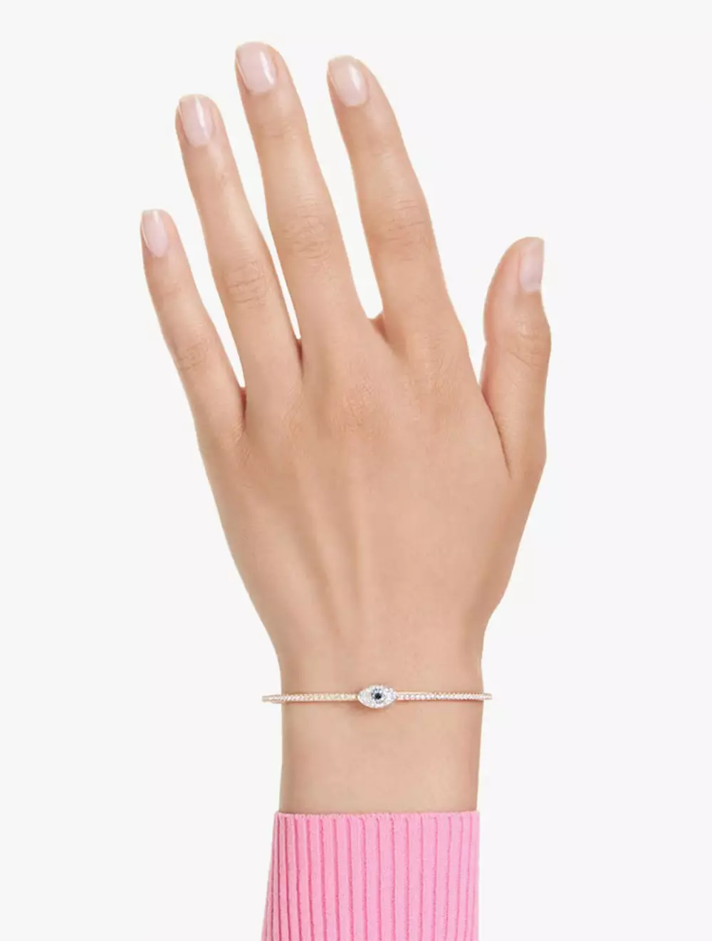 Symbolica bangle, Eye, Multicolored, Rose gold-tone plated - L