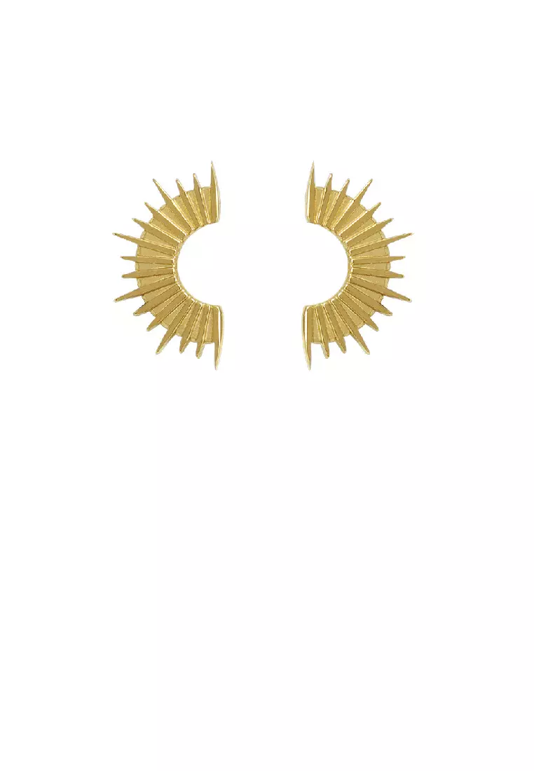 Gold sun discount stud earrings