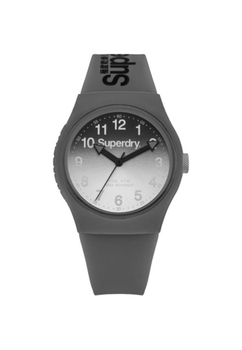 Superdry 灰色 Superdry SYG198EE White and Grey Rubber Watch 5C9E9AC379AE80GS_1